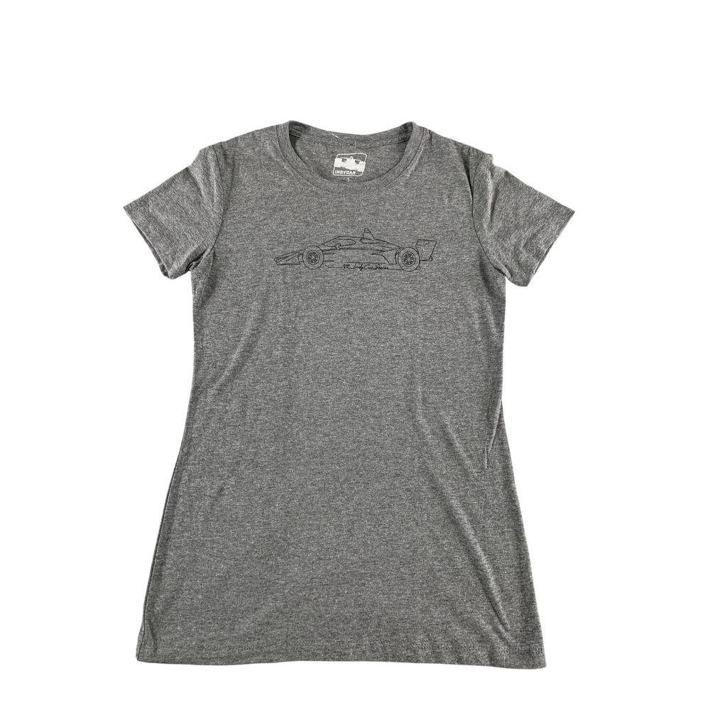 IndyCar Shirt Womens Small Gray NTT IndyCar Series Race Car Graphic Tee New Tags